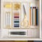 Martha Stewart Kerry 6 Pack Plastic Stackable Office Desk Drawer Organizers with Gold Trim, 12 x 3 BE-PB8975-G-6-CLRGLD-MS - alternate 5